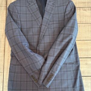 Van Heusen Blue Charcoal Plaid Blazer